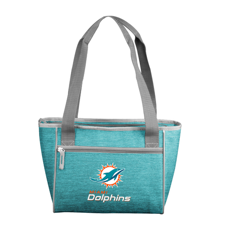 LOGO BRANDS Miami Dolphins Crosshatch 16 Can Cooler Tote 617-83-CR1